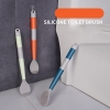 Chổi cọ toilet đầu chà silicon thoát nước tiện dụng mọi ngóc ngách