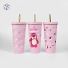 Lotso hồng 500ml: Cốc inox Lotso gấu hồng Có Ống Hút 500ml (T50) (Cái)