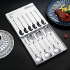 ComBo 6 Thìa muỗng Inox Cán Dài Kèm Hộp trắng