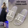 Dép Nhựa Quai Ngang Trong Suốt Pha Lê