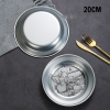 Dĩa Tròn Inox Sâu Lòng 20cm In Họa Tiết 3