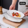 Dĩa Xoài 27cm Viền Đen Họa Tiết Kim Cương 3