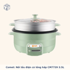 Comet: Nồi lẩu điện có lồng hấp CM7739 3.5L