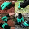 Găng Tay màu xanh Làm Vườn Có Móng Vuốt - Dễ Dàng Đào Xới Đất