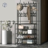 KỆ Chữ L: GIÁ TREO QUẦN ÁO 3IN1 ĐỂ GIÀY CÓ MẪU TREO MŨ 4 TẦNG 2 BẬC GẤP GỌN (T20) (Cái)