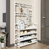 KỆ Chữ L: GIÁ TREO QUẦN ÁO 3IN1 ĐỂ GIÀY CÓ MẪU TREO MŨ 4 TẦNG 2 BẬC GẤP GỌN