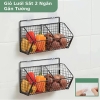 Giỏ Lưới Sắt 2 Ngăn Gắn Tường 2