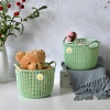 Giỏ Nhựa Đan Mây Tròn Daisy 2 Quai 2