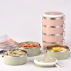 HỘP ĐỰNG CƠM( CÀ MEN) 4 TẦNG INOX BẰNG LÚA MẠCH