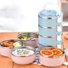 HỘP ĐỰNG CƠM( CÀ MEN) 4 TẦNG INOX BẰNG LÚA MẠCH
