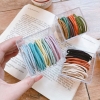 Hộp mica 100 dây chun buộc tóc Hàn quốc đủ màu
