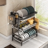 Kệ 3 tầng Để Chén Đĩa Đa Năng Inox
