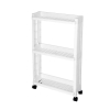 Kệ Dẹp 3 Tầng trắng để gia vị, nhà tắm có bánh xe 3