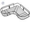 KỆ GÓC THÉP ĐEN- KỆ SẮT KO GỈ 26x26.7x6cm (B100)(Ko bao trầy vc) (Cái)