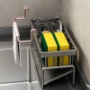 Kệ khay inox 304 chữ nhật để miếng rửa chén có Khay Hứng Nước 2