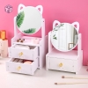 KỆ MỸ PHẨM 2 TẦNG KÈM GƯƠNG HÌNH MÈO(Kệ mèo) (T40) (Cái)