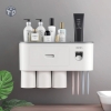 Ecoco 4 cốc: Kệ nhả kem 4 cốc, cắm bàn chải, để đồ đa năng không khoan tường (T21) (Cái)