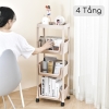 Kệ Sách nhựa 4 Tầng Có Bánh Xe Đa Năng 3