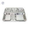 Khay cơm phần 5 ngăn inox CT004 sâu tiện lợi (T200) (Cái)