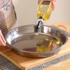 Khay Inox Tròn Có Tay Cầm 24cm 1