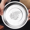 Khay Nho inox 26cm, đĩa nho tròn inox hình chùm nho 2
