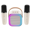 Loa bluetooth mini karaoke kèm 2 mic K12 Không dây