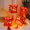 Lồng Đèn Lục Giác Phong Cách Trung Hoa MÀU ĐỎ-1