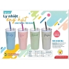 Ly Giữ Nhiệt 600ML TLT (Love, Heart….) kèm ống hút mã số 240406