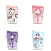 Ly Giữ Nhiệt Hoạt Hình 400ML Kèm Sticker Quai Xách thú nổi
