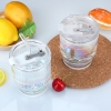 Ly thủy tinh cầu vồng có nắp chống đổ