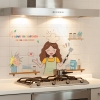 Miếng Giấy Dán Nhà Bếp Cách Nhiệt Chống Dầu Mỡ 3D Họa Tiết 60x90cm