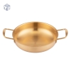 Nồi lẩu bằng thép không gỉ dày hai tay cầm màu vàng size 20cm (T100) (Cái)