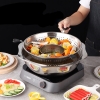Nồi lẩu xoay inox cao cấp nhiều ngăn tiện lợi