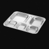 Khay cơm phần 5 ngăn inox CT004 sâu tiện lợi
