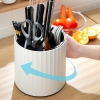 Ống nhựa mica Đựng Dụng Cụ Nhà Bếp Để Bàn Xoay 360 Độ