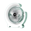 Quạt Để Bàn vầng trăng khuyết có 2 chân nhỏ, logo chữ Fan ở giữa