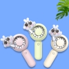 Quạt mini cầm tay gắn chibi thú 2 tai trên đầu