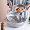 Rá Rổ Lưới gạo tổ ong Inox 28.5cm có tai có quai