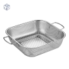 Rổ Đúc lưới Inox Hình Chữ Nhật 2 quai 39x22x5.2 (T80)- (Cái)