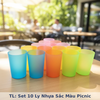 TL Set 10 ly nhựa sắc màu picnic 2