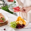 Set 3 Đĩa Thủy Tinh Hình Hoa Trong Suốt Viền Vàng 3