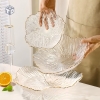 Set 3 Đĩa Thủy Tinh Hình Hoa Trong Suốt Viền Vàng 1