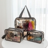 SÉT 3 TÚI NHỰA MÀU ĐEN TRONG SUỐT ĐỰNG ĐỒ GIVENCHY TRAVEL 3