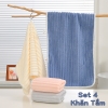 Set 4 Khăn Tắm Dạng Sóng Có Móc Treo 3