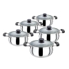 Set 5 Cái Nồi Inox Nắp Kính 16-18-20-22-24