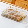 SG: Set 6 Hũ Mứt Vuông Kèm Khay Đựng - Ko Bao Bể VC (T24) - (Set)