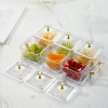 SG: Set 6 Hũ Mứt Vuông Kèm Khay Đựng - Ko Bao Bể VC (T24) - (Set)