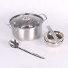 Set 6 Món Nồi, Bát, Đũa, Thìa Inox 3