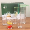 Set Bình Kèm 4 Ly Thuỷ Tinh Hoạ Tiết Vân Sọc 3