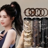 Set Ống Dây Cột Tóc Màu Cafe Phong Cách Hàn Quốc 3